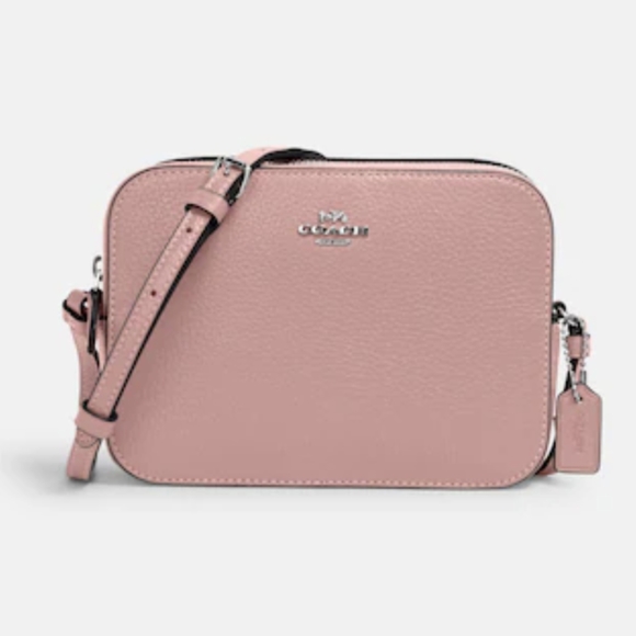 Coach Soft Pebbled Leather Camera Soft Shell Pink Crossbody Bag New in Box ❤️ - Picture 1 of 8
